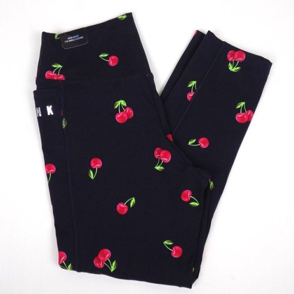 nwt VS PINK cherry print ultimate leggings tights